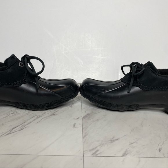 Sperry Salt Water 1 Eye Black Duck Shoe Bootie 8 - Picture 6 of 15